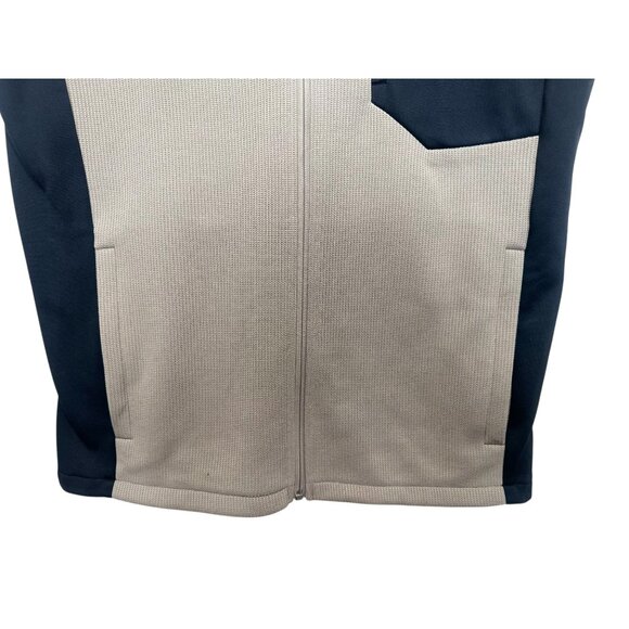 Sold Spyder Bandit Vest Men Large Beige Waffle Thermal Knit Full Zip Outdoor gor - Picture 8 of 14